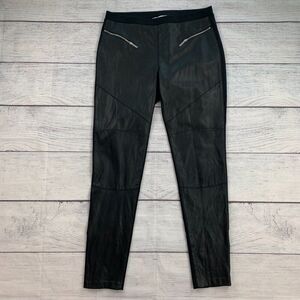 Michael Michael Kors Pants sz 8 Black Faux Leather Skinny Inseam 28"